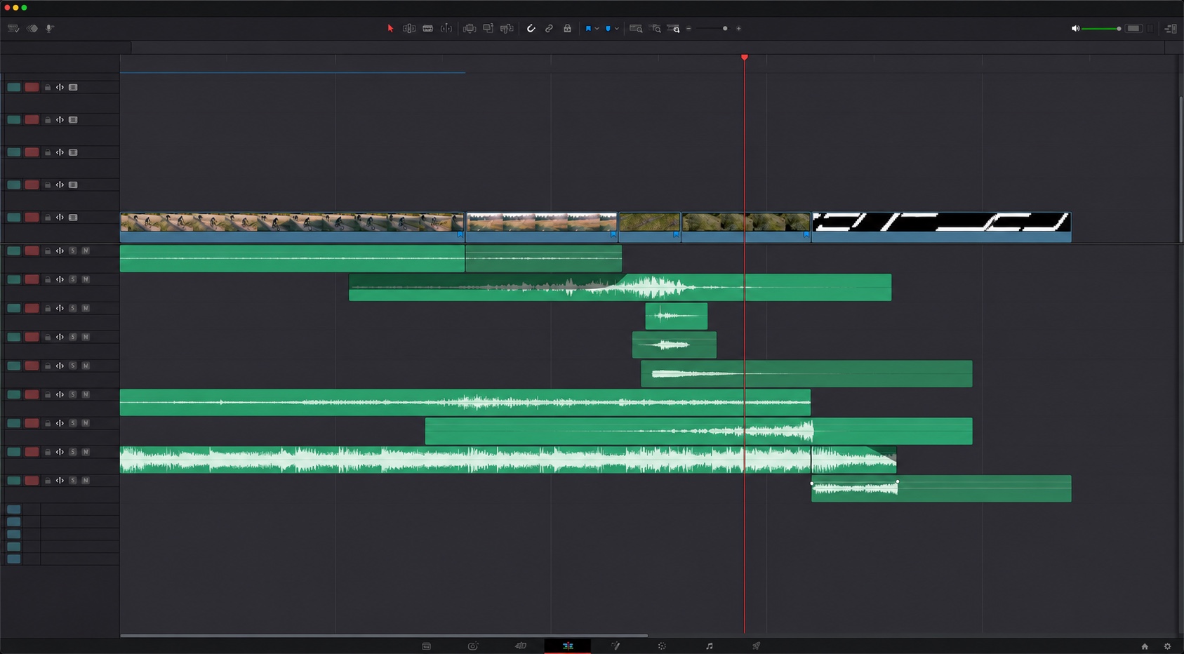 De-identified edit timeline for Camouflage