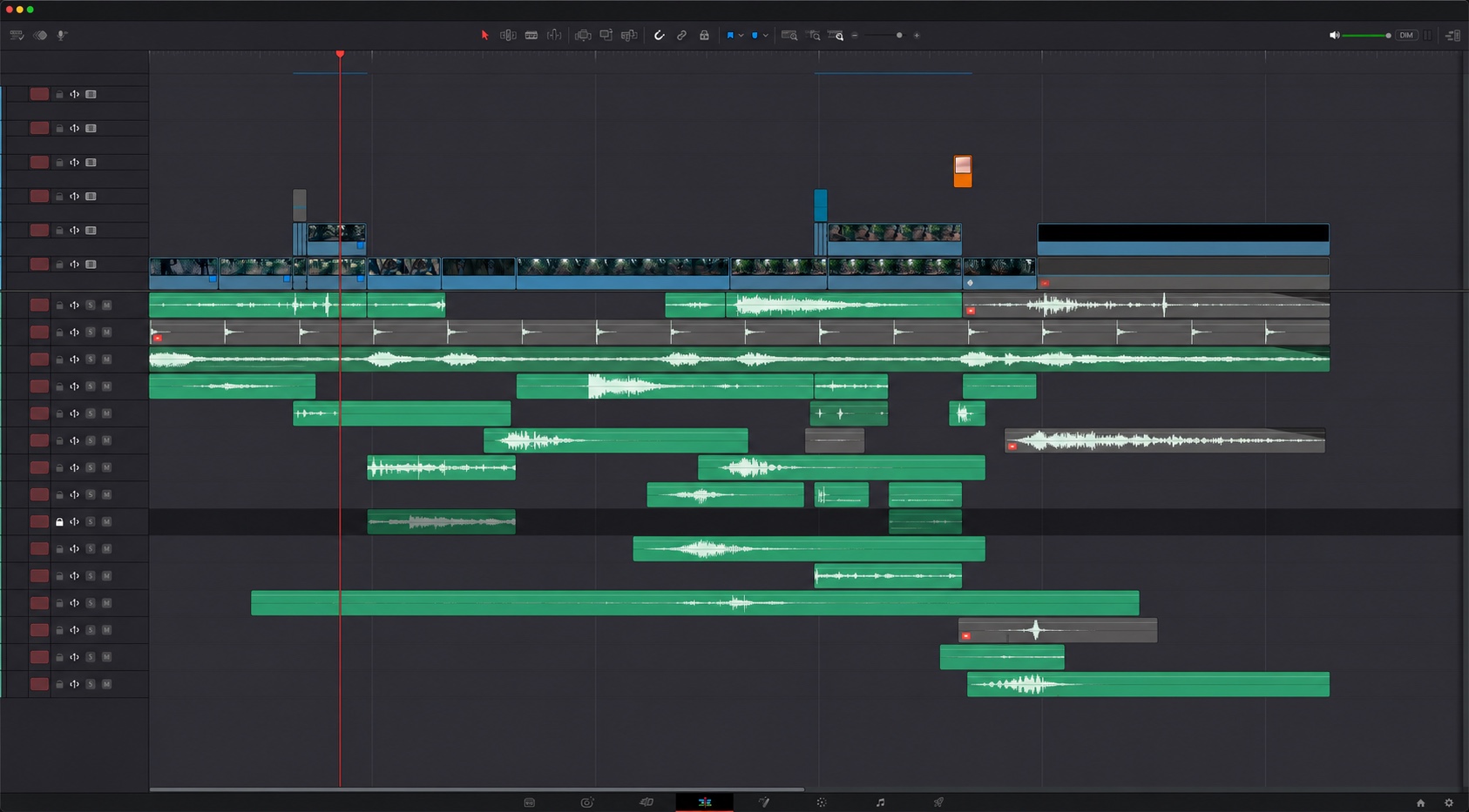 De-identified edit timeline for the Current social teaser